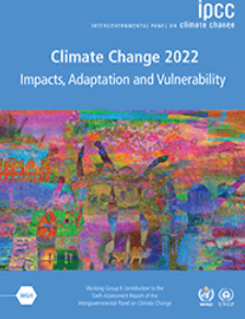 cover of IPCC report 2 about how climate change and global warming will affect humanity