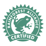 Rainforest alliance logo. Certifications help avoid Greenwashing and allow the public to know your green business is legit